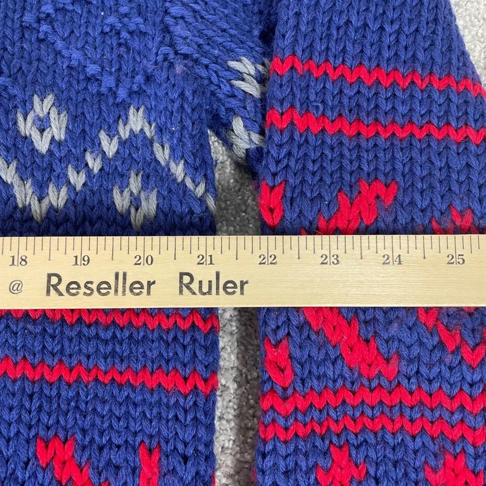 Vintage‎ IZOD Sweater Mens Large Wool Ski Chunky Knit Grandpa Geometric 80s 90s